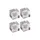 Neodymium kubusmagneet acryl 15x15x15mm 1,5 kg 4 stuks