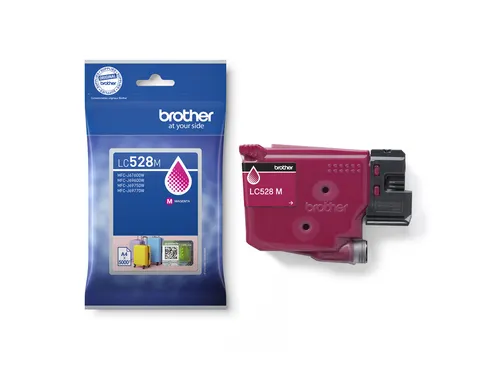 Inktcartridge Brother LC-528M rood 5.000 pagina's