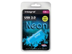 USB stick 3.0 Integral Neon USB-A 128GB blauw