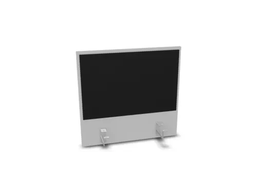 opzetpaneel bureau aanbouw achter MP-lichtgrijs BN8033-zwart 600mm