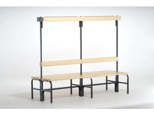 dubbele zitbank,HxLxD 1670x2000x725mm,houten lijst,RAL7016
