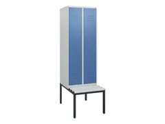 locker met bank,HxBxD 1950x600x815mm,2vak,vak B 300mm,cil.-slot