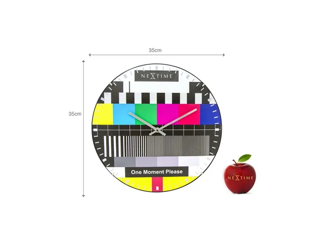 Wandklok Nextime Dia. 35cm Bol Glas Multi-color 'testpage Dome'