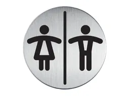 Infobord Pictogram Durable Toiletten Dames/heren Rond 83mm