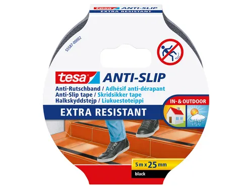 Antisliptape Tesa 55587 25mmx5m zwart