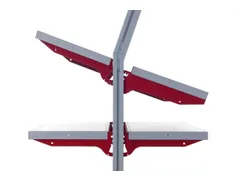 legbord,v. paktafel,BxD 800x200mm,kantelbaar,RAL 9006/RAL 3003