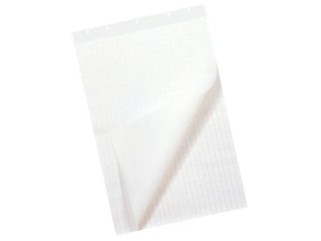 Flipoverpapier Qbasic 65x95cm 40 vel ongevouwen ruit