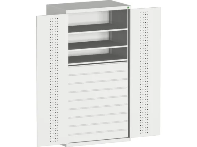 armoire modulaire,HxlxP 2000x1300x650mm,3xtablette en acier,9tiroir(s)