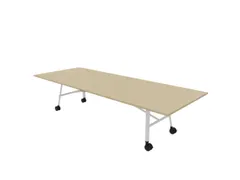 klaptafel,HxBxD 750x3200x1200mm,hoekig,4voeten wit,ovale buis