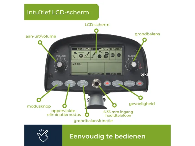 Metaaldetector Premium Zoekdiepte 25cm