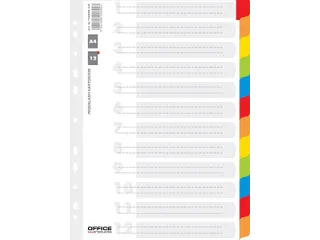 tabbladen A4 karton en PP 11-gaats 12 tabs - 1