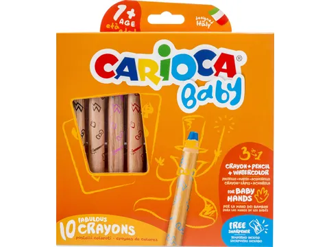 Kleurpotlood Baby 3-in-1, Doos à 10 Stuks Assorti Kleuren