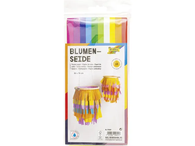 Zijdevloeipapier Folia 50x70cm 20gr assorti 10 vel