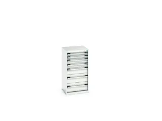 ladekast HxBxD 1000x525x525mm 7laden romp RAL7035 front RAL7035 - 7