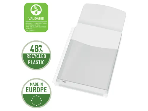 Showtas Leitz 4757 A4 11-gaats PVC 0.17mm glad met klep