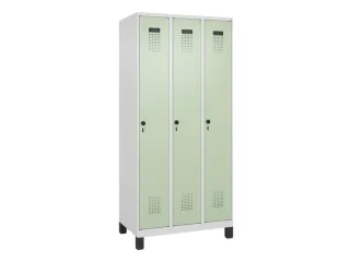locker,HxBxD 1950x900x500mm,3vak,vak B 300mm,draaigrendel,voeten - 3