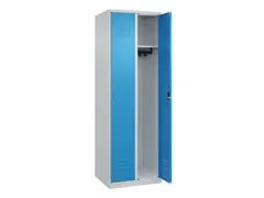 locker,HxBxD 1850x600x500mm,2vak,vak B 300mm,cil.-slot,staand op vloer