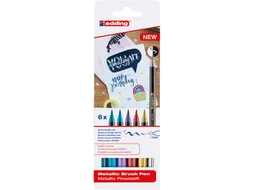 Brushpen edding 1340 metallic assorti set à 6 stuks
