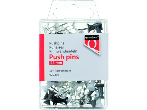 Push pins Quantore blister assorti