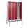 locker met bank,voor scheiding van kleding,HxBxD 2120x1200x815mm,4vak