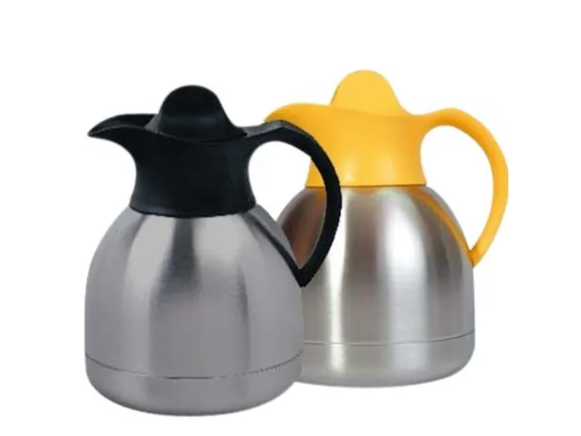 Pot isotherme à café 1 litre inox couvercle noir