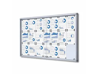 Vitrinekast Mededelingenbord 21x A4 met schuifdeuren - 1