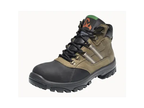 Emma Nestor hoge S3 veiligheidsschoenen, SRC, zwart/bruin, maat XW-46,