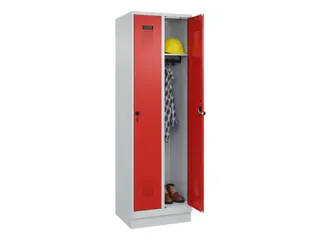 locker,HxBxD 1950x600x500mm,2vak,vak B 300mm,draaigrendel,sokkel - 1