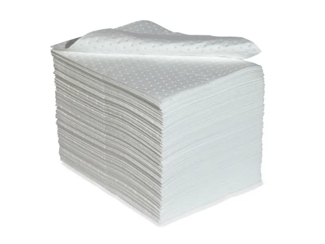 sorbent,mat,LxB 500x400mm,opnamecapaciteit 124l/VE,vlies,wit