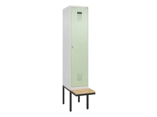 locker met bank,HxBxD 2120x400x815mm,1vak,vak B 400mm,cilinderslot - 2