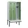 locker met bank,HxBxD 1950x900x815mm,3vak,vak B 300mm,draaigrendel