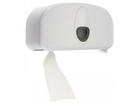 OUTLET Toiletpapier Dispenser 2 Rollen Kunststof Wit