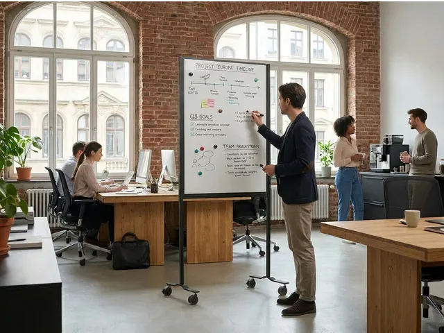 Verrijdbaar Workboard 120x75cm emaille zwart profiel