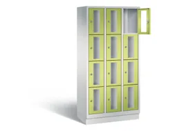 Lockerkast 1800x900x500mm 3x4 vakken Cilinderslot, Sokkel, RDS1108060