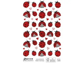 Papieretiket Z-design Creative pakje a 1 vel lieveheersbeestjes - 3