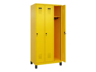 locker,HxBxD 1950x900x500mm,3vak,vak B 300mm,draaigrendel,voeten - 2