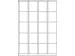 armoire multicases,4x5compartiments,RAL7035,face avant RAL7035