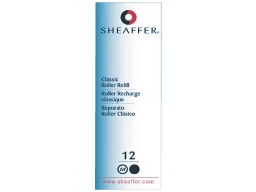 Rollerpenvulling Sheaffer slim medium zwart blister à 1 stuk