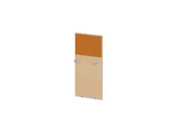 baliepaneel,v. bureau,aanbouw links,B 600mm,NE-esdoorn,BN3005-geel
