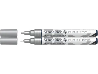 Viltstift Schneider Paint-it 060 - 061 2.0mm en 0.8mm mtl chrome 2st - 4