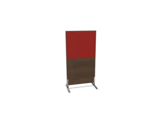 scheidingswand,v. kantoor-scheidingswand,NV bruin hickory,BN4011-rood - 1