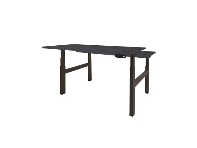 Dextro Plus Duo Zit-sta Bureau Elektrisch 120x80 houtprint schaduw zw