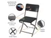 Klapstoel weerbestendige vouwstoel rotanlook Zwart maximaal 300 kg