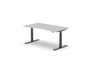 Elektrisch ihv bureau,HxBxD 650-1310x1600x900/800mm,blad lichtgrijs - 1