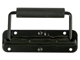 Handvat Voor Luidspreker, Met Veer, Zwart Metaal, 140x40mm - 1