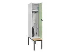 locker met bank,HxBxD 2120x400x815mm,1vak,vak B 400mm,draaigrendel