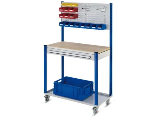 Verrijdbaar Werkstation Hxbxd 1730x1000x500mm Geperforeerde Plaat