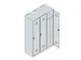 locker voor scheiding van kleding,HxBxD 1850x1200x500mm,3vak