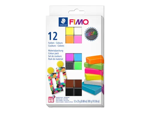 Klei Fimo effect colour pak à 12 neon kleuren