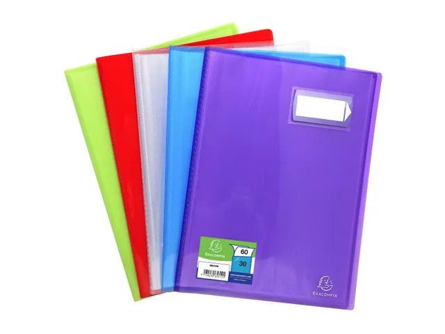 Showalbum Halfharde PP Crystal Colours 30 Tas A4 Assorti Doorschijnend